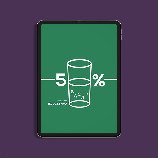 Okładka książki 50% racji.