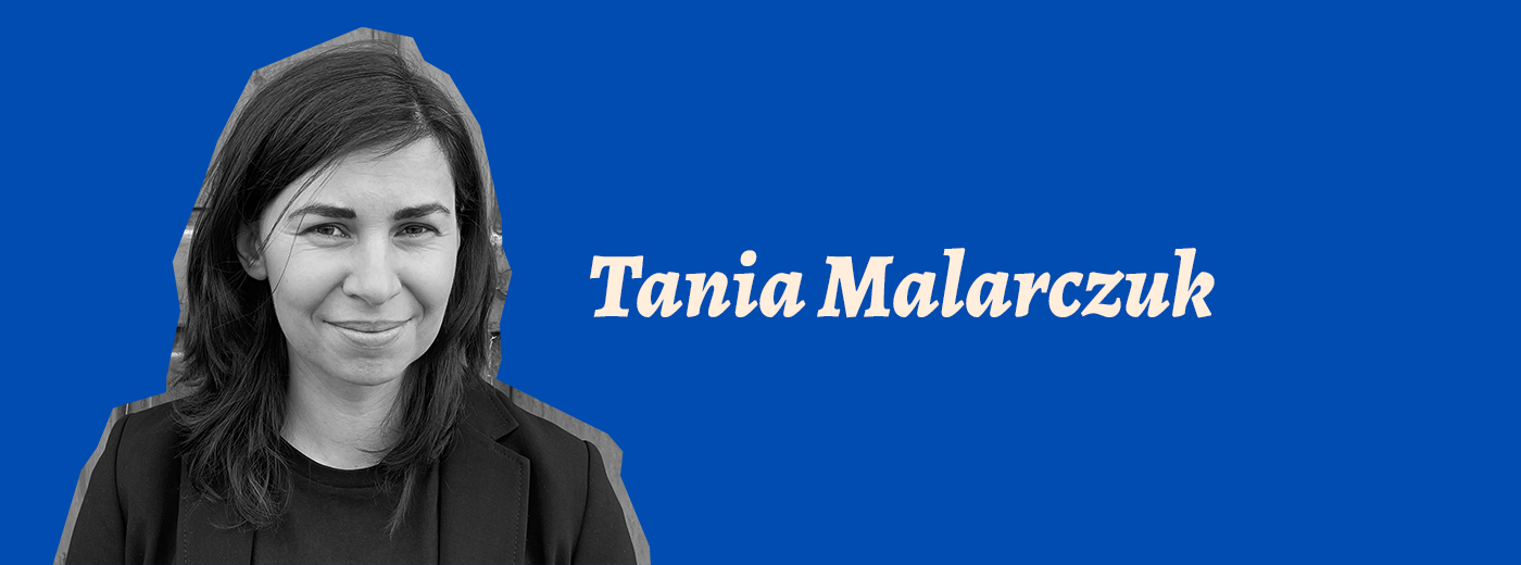 Malarczuk_strona Zdjęcie kobiety i napis Tania Malarczuk.