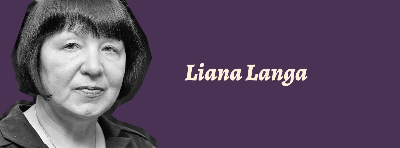 Liana_Langa(1) Zdjęcie kobiety i napis Liāna Langa