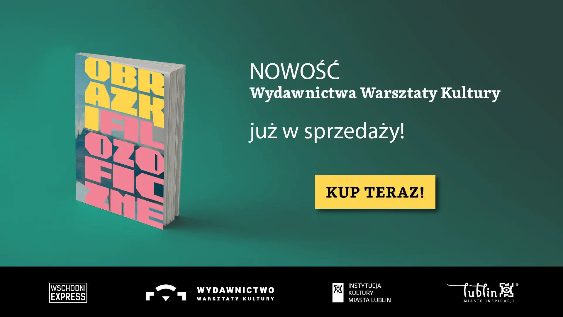 Okładka książki Obrazki filozoficzne i napis: Nowość Wydawnictwa Warsztaty Kultury już w sprzedaży! Kup teraz.