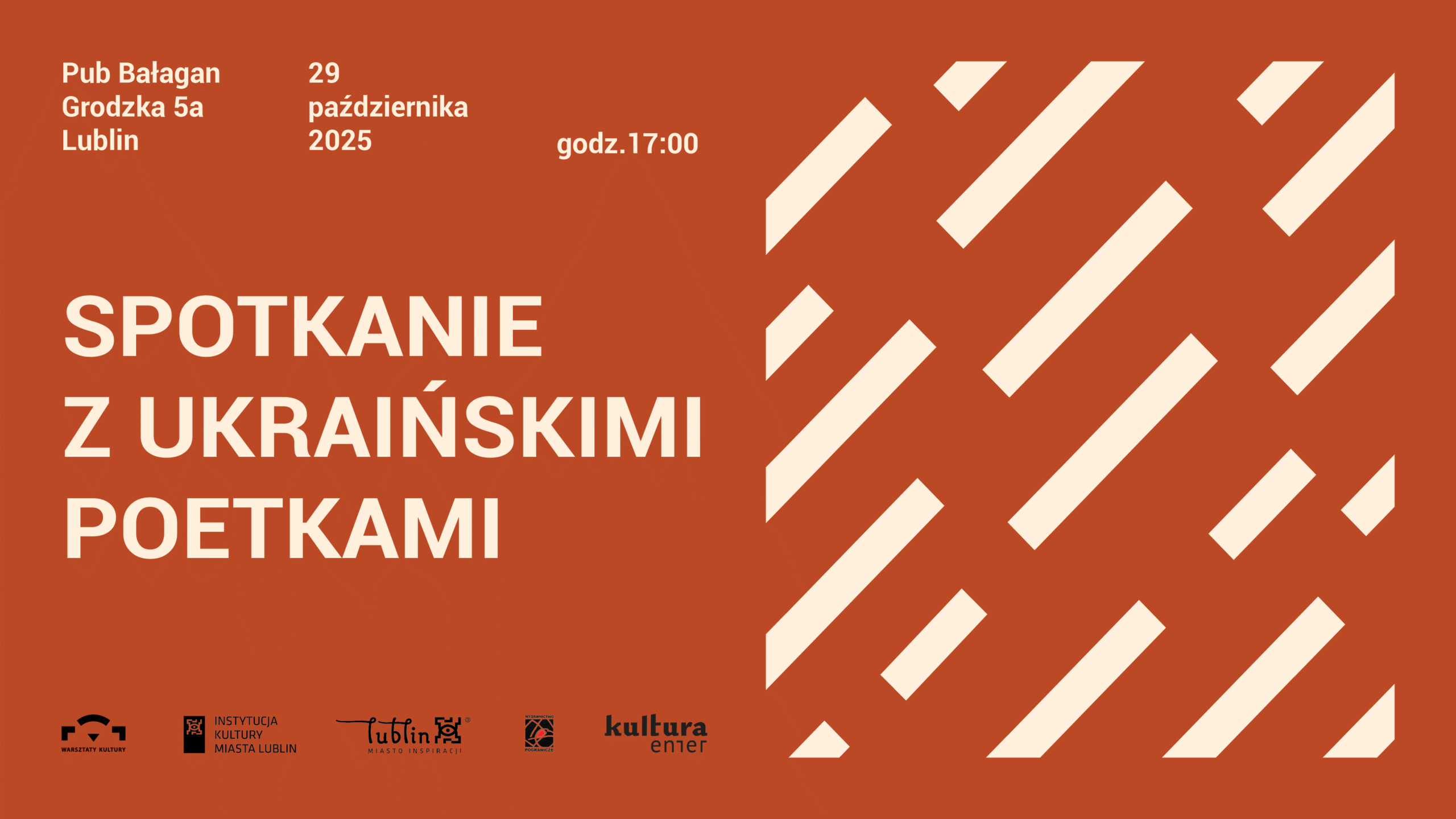 Grafika z napisem: Spotkanie z ukraińskimi poetkami.